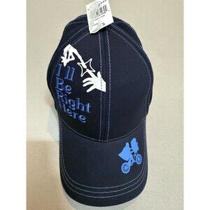 Universal Studios Hollywood E.T. I'll Be Right Here Hat Navy Blue Adult OS New